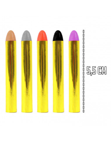 Tradineur - Pack de 5 ceras multicolor para halloween - Ideal como complemento para disfraces, carnaval