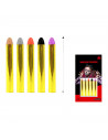 Tradineur - Pack de 5 ceras multicolor para halloween - Ideal como complemento para disfraces, carnaval