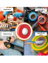 Tradineur - Cinta aislante autoadhesiva de pvc, resistente, instalaciones eléctricas, reparar, proteger y agrupar cables, bricol