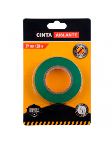 Tradineur - Cinta aislante de pvc autoadhesiva, resistente, instalaciones eléctricas, reparar, proteger y agrupar cables, bricol