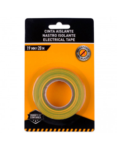 Tradineur - Cinta aislante de pvc adhesiva, resistente, instalaciones eléctricas, reparar, proteger y agrupar cables, bricolaje