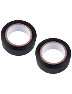 Tradineur - Pack de 2 cintas aislantes autoadhesivas de pvc, instalaciones eléctricas, reparar, proteger y agrupar cables, brico