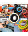 Tradineur - Pack de 2 cintas aislantes autoadhesivas de pvc, instalaciones eléctricas, reparar, proteger y agrupar cables, brico