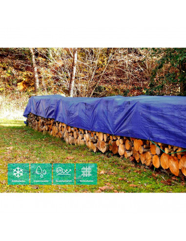 Tradineur - Toldo de polietileno multiuso - Especial para exteriores - 90 gr - Fabricado en polietileno - Medidas 4 x 6 metros y