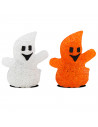 Tradineur - Figura de fantasma en color surtido, con leds en el interior, especial para halloween, con medidas de 9 x 9 cm. Fant