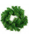 Tradineur - Corona de navidad, espumillón, guirnalda decorativa artificial, adorno colgante para puerta, pared, mesa, decoración