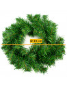 Tradineur - Corona de navidad, espumillón, guirnalda decorativa artificial, adorno colgante para puerta, pared, mesa, decoración