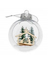 Tradineur - Bola navideña transparente abierta - Decoración para navidad - Adorno colgante para árbol navideño - diámetro de 8 c