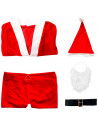 Tradineur - Disfraz de papa noel infantil - Talla para niños de 1 a 3 años - Fabricación en poliéster - Incluye: gorro, barba, p