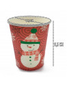 Tradineur - Pack de vasos de cartón con decoración navideña - 10 Unidades - Ideal para decorar la mesa en noche vieja - Ø 7,5 x
