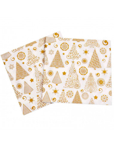 Tradineur - Pack de 20 servilletas navideñas de papel decoradas, fiestas, celebraciones, decoración de Navidad, 33 x 33 cm, dise
