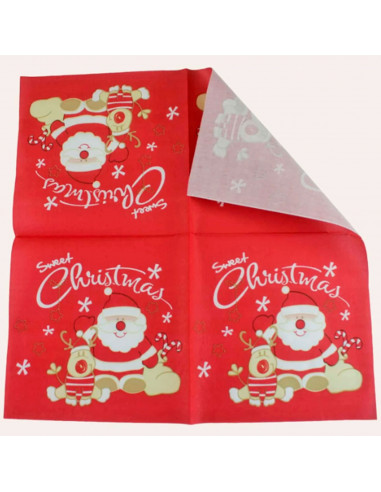 Tradineur - Pack de 20 servilletas navideñas de papel decoradas, fiestas, celebraciones, decoración de Navidad, 33 x 33 cm, dise