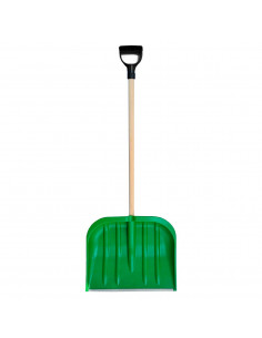 Tradineur - Pala quitanieves - Fabricado en plástico, acero y madera - Pala para la retirada rápida y cómoda de nieve - 121,5 cm