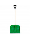 Tradineur - Pala quitanieves - Fabricado en plástico, acero y madera - Pala para la retirada rápida y cómoda de nieve - 121,5 cm