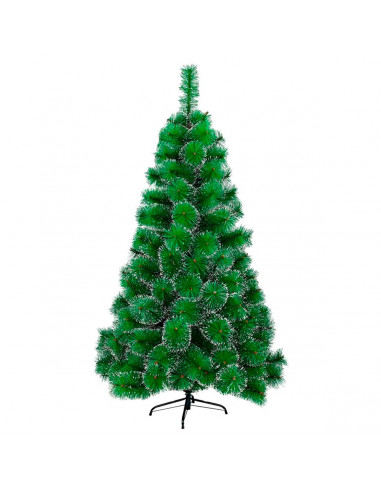 Tradineur - Árbol artificial de navidad - Diseño con nieve - Altura de 180 cm - Fácil montaje - Fabricación en PVC, metal revest