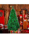 Tradineur - Árbol artificial de navidad - Diseño con nieve - Altura de 180 cm - Fácil montaje - Fabricación en PVC, metal revest