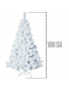 Tradineur - Árbol de navidad - Diseño completamente blanco - Altura de 180 cm - Fácil montaje - Fabricación en PVC, metal revest