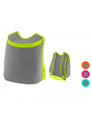 Mochila nevera frigorífica de nylon de 15 x 34 x 40 cm de colores surtidos. Bolsa porta alimentos con función nevera de varios c