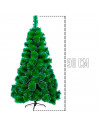 Tradineur - Árbol de navidad - Diseño pequeño con nieve - Altura de 90 cm - Fácil montaje - Fabricación en PVC, metal revestido,