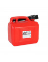 Tradineur - Bidón gasolina con embudo 5 litros, tanque, garrafa combustible de plástico con cánula, tubo flexible 26 x 25 x 14 c