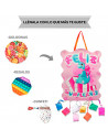 Tradineur - Piñata de dinosaurio rosa, feliz cumpleaños, cartón, rellenar con golosinas, chuches, decoración infantil para fiest