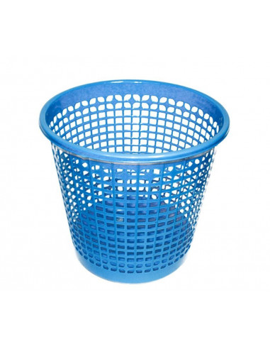 Papelera clasica tipo office, de color surtido, de 27 x 25 x 25 cm. Contenedor de plastico de colores variados y alegres para ho