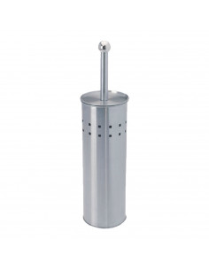 Tradineur - Escobillero con soporte - Fabricado en acero inoxidable - Incluye tapa protectora - Soporte para escobilla elegante