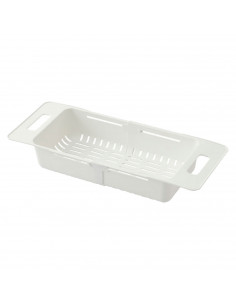 Tradineur - Escurridor para fregadero extensible - Fabricado en polipropileno no toxico - Extensible desde 37 cm x 50,5 cm - Col