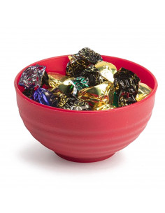 Tradineur - Cuenco decorativo para navidad - Fabricado en España - Capacidad 540 ml - Ø 13 x 7 cm - Color Granate