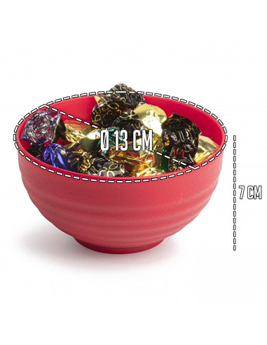 Tradineur - Cuenco decorativo para navidad - Fabricado en España - Capacidad 540 ml - Ø 13 x 7 cm - Color Granate