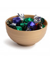 Tradineur - Cuenco decorativo para navidad - Fabricado en España - Capacidad 540 ml - Ø 13 x 7 cm - Color Dorado