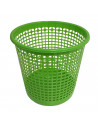 Papelera clasica tipo office, de color surtido, de 27 x 25 x 25 cm. Contenedor de plastico de colores variados y alegres para ho