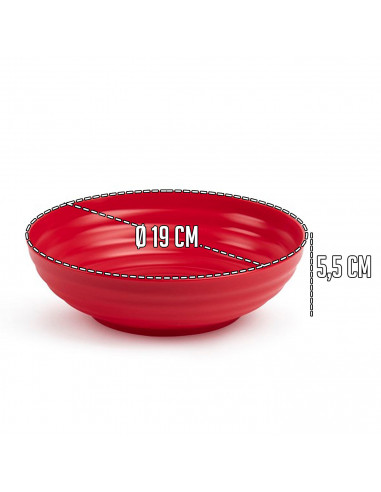 Tradineur - Plato hondo decorativo para navidad - Reutilizable - Fabricado en España - Capacidad 900 ml - Ø 19 x 5,5 cm - Color