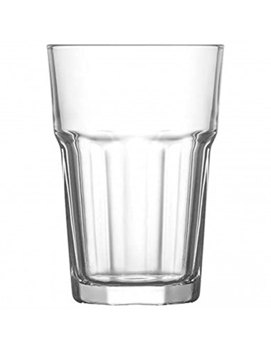 Tradineur - Set de 6 vasos de cristal clásicos "Aras", base gruesa, resistentes, aptos para lavavajillas, refrescos, agua, bebid