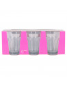 Tradineur - Set de 6 vasos de cristal clásicos "Aras", base gruesa, resistentes, aptos para lavavajillas, refrescos, agua, bebid