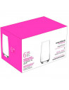Tradineur - Set de 6 vasos altos de cristal "Lal", base gruesa, resistentes, aptos para lavavajillas, refrescos, agua, bebidas,