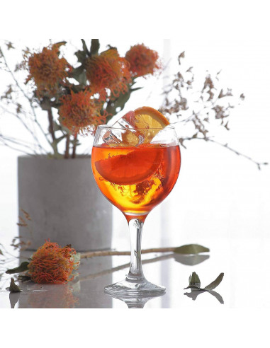 Tradineur - Set de 6 copas de cristal Misket para cócteles, combinados, vino, agua, aptas para lavavajillas, elegantes, fiesta