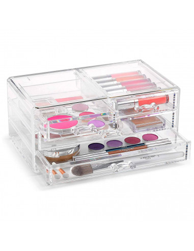 Tradineur - Organizador cosmético transparente N.º 7 - Fabricación en España - Ideal para organizar tus artículos cosméticos - 1