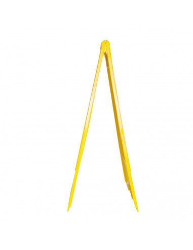 Señal de suelo mojado en castellano e inglés 61.5 x 29 cm, cartel plegable señalización advertencia pavimento mojado amarillo pa