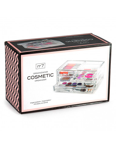 Tradineur - Organizador cosmético transparente N.º 7 - Fabricación en España - Ideal para organizar tus artículos cosméticos - 1