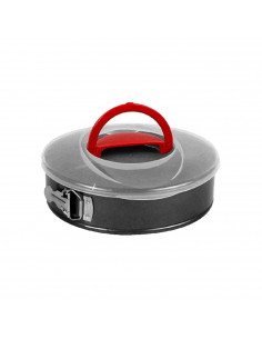 Molde de horno desmontable con cierre y tapa, aluminio, 26 x 6.8 cm