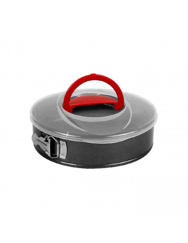 Molde de horno desmontable con cierre y tapa, aluminio, 26 x 6.8 cm