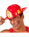 Tradineur - Casco de bombero - Fabricado en Plástico resistente - Complemento para carnaval, halloween, fiestas y celebraciones