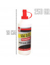 Tradineur - Cola blanca para madera - Capacidad de 250 gr - Ideal para pegar: Madera, chapado, conglomerado, cuero, tejido, corc