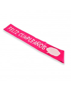 Tradineur - Banda de feliz cumpleaños - Incluye un rotulador - Ideal para celebrar los cumpleaños - Longitud de 160 cm 