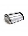 Panera de metal con tapa abatible 35,5 x 23 x 15,5 cm, contenedor para pan metálico, recipiente con tapa y asa para almacenar pa