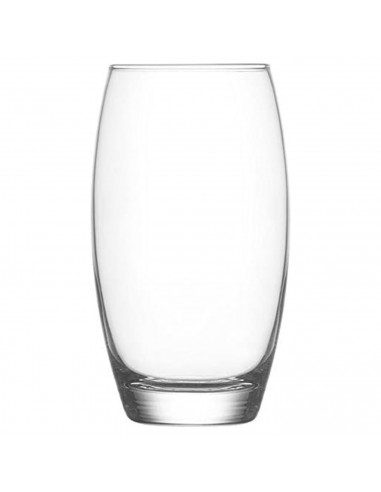Tradineur - Set de 6 vasos altos de cristal Empire para cócteles, combinados, refrescos, agua, aptos para lavavajillas, fiesta