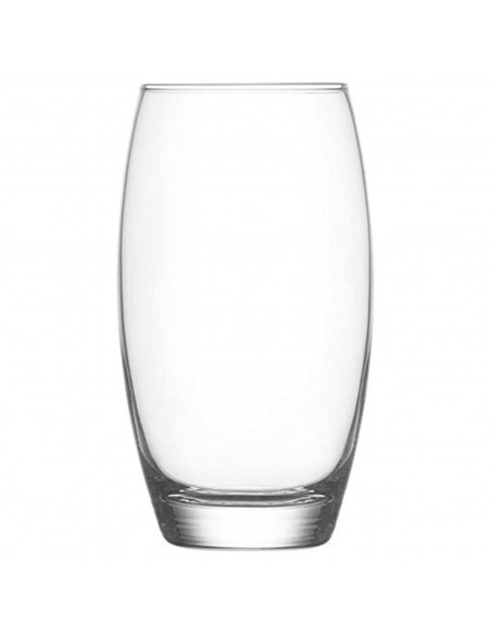 Tradineur - Set de 6 vasos altos de cristal Empire para cócteles, combinados, refrescos, agua, aptos para lavavajillas, fiesta