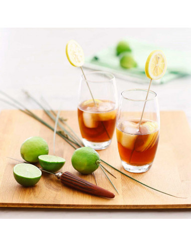 Tradineur - Set de 6 vasos altos de cristal Empire para cócteles, combinados, refrescos, agua, aptos para lavavajillas, fiesta