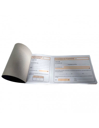 Tradineur - Talonario para comunidades de propietarios - Formato horizontal - Flexible y resistente - 11 x 21 cm 